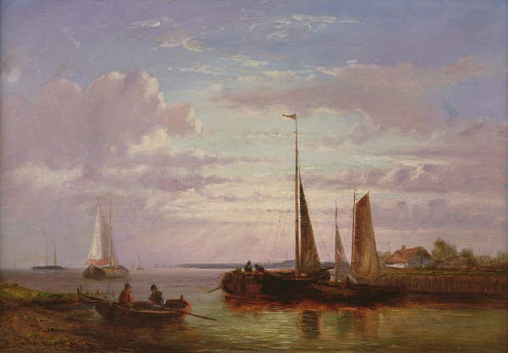 Detail of Shipping in a Calm by Abraham Hulk