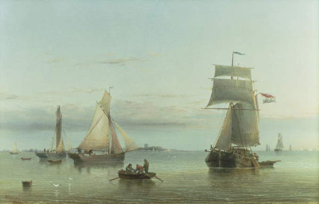 Detail of Calm on the Humber, 1864 by Henry Redmore