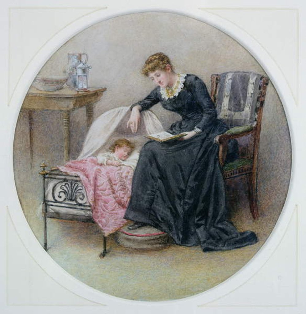 Detail of A Goodnight Story by George Goodwin Kilburne