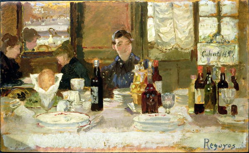 Detail of Cafe Bar by Diario or Dario de Regoyos y Valdes