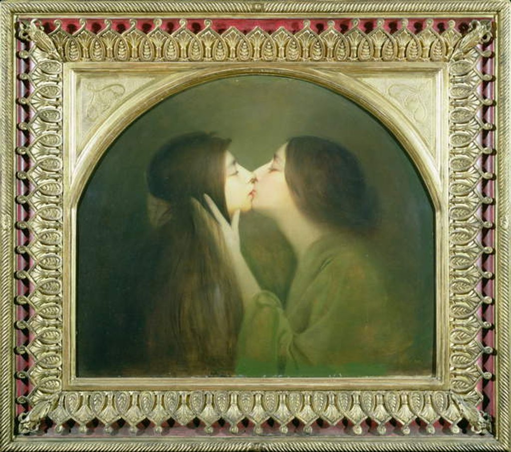 Detail of The Kiss, 1900 by Joseph Granie