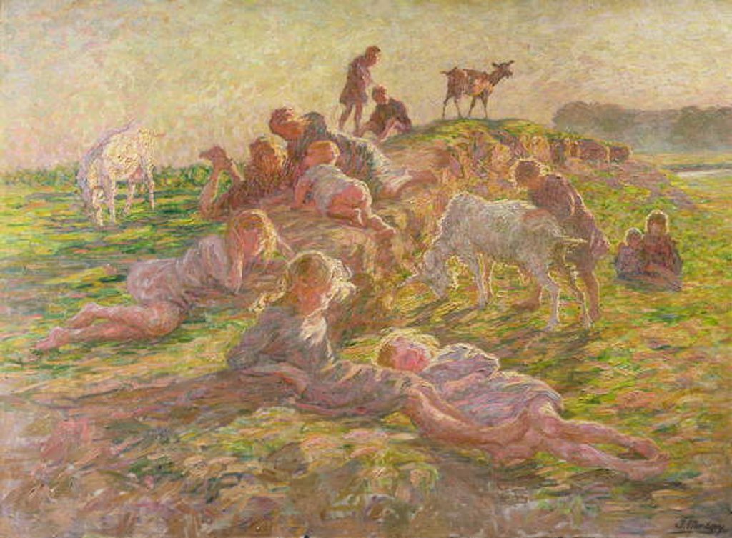 Detail of An Idyllic Moment by Jenny Montigny