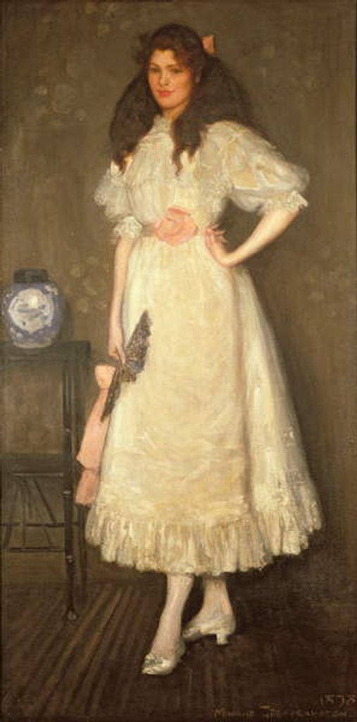 Detail of Portrait of Miss Sybil Waller, 1898 by Maurice Greiffenhagen