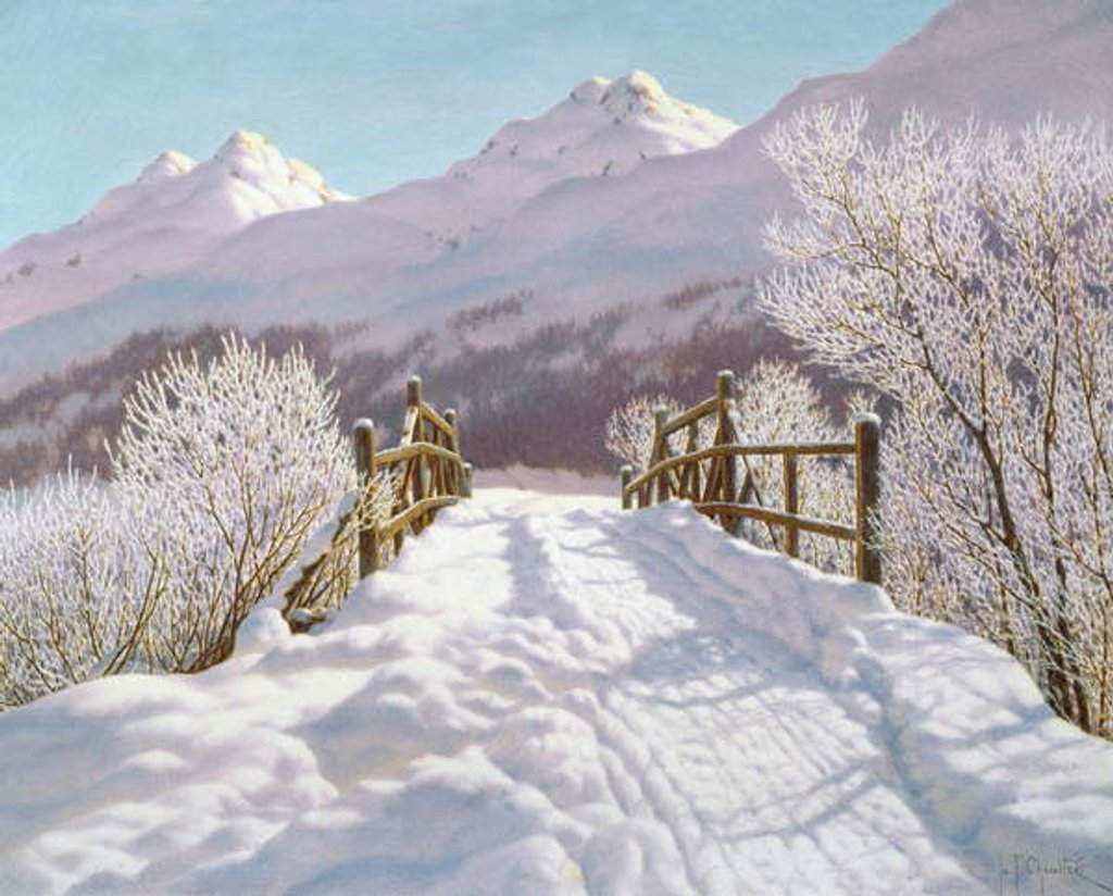 Detail of Silver Frost, Engadine, 1910 by Ivan Fedorovich Choultse