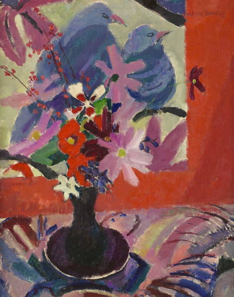Detail of Flowers with birds, c.1926 by Mildred Bendall