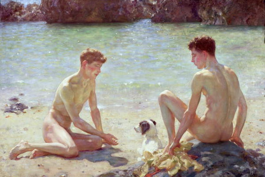 Detail of Comrades, 1924 by Henry Scott Tuke