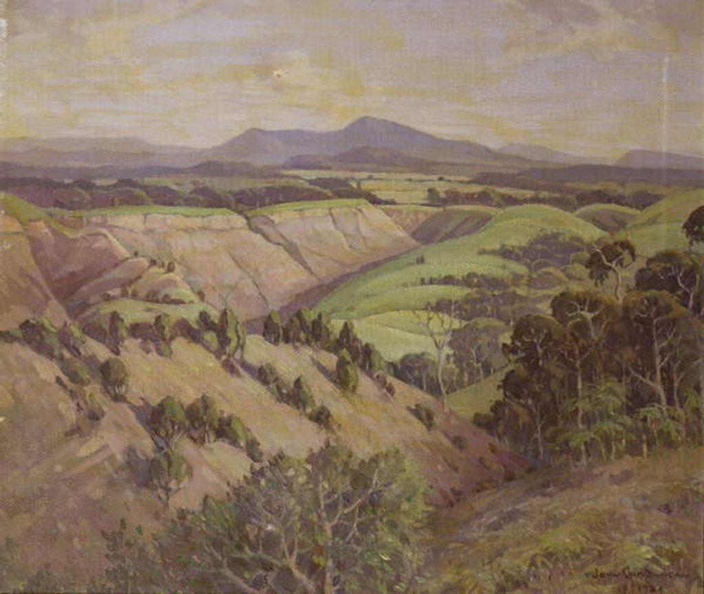 Detail of The Mamaku Valley by John Duncan