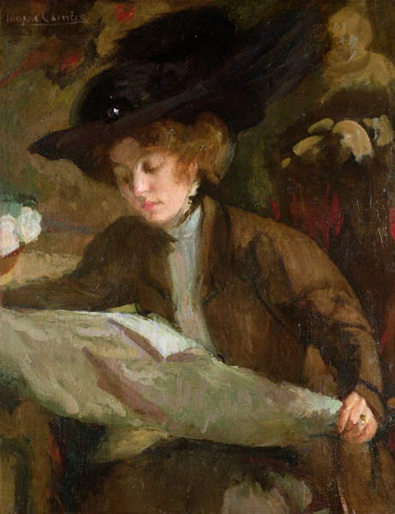 Detail of The Morning Read by Eugene Carriere