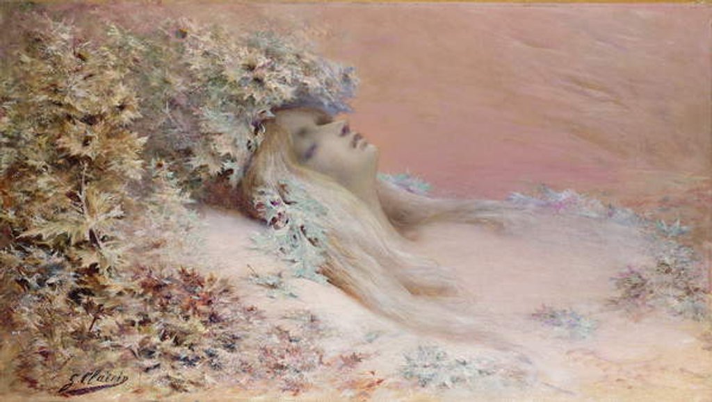 Detail of Ophelia in the Thistles by Georges Clairin