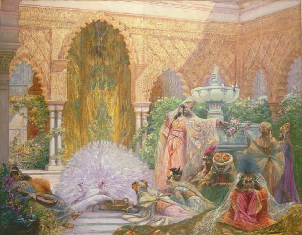Detail of The Peacock Garden by Georges Clairin