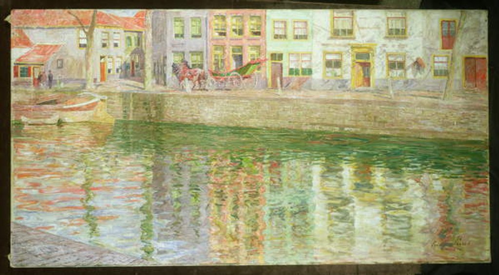 Detail of Across the Canal, 1900 by Emile Claus