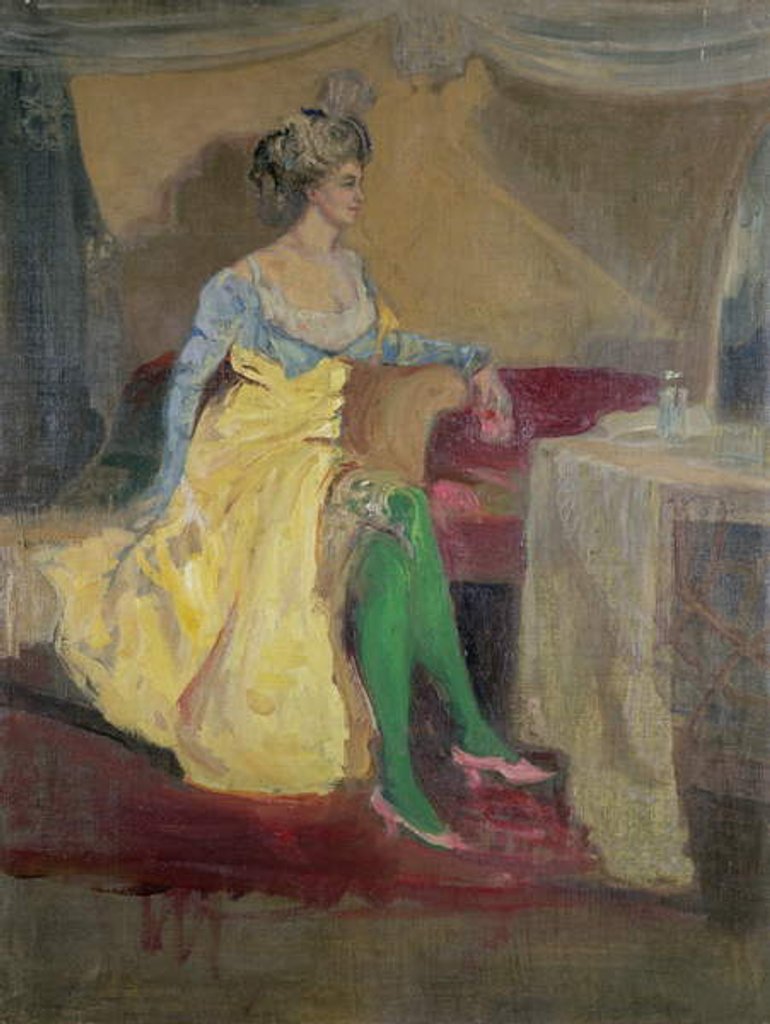 Detail of The Green Stockings by Charles Edward Conder