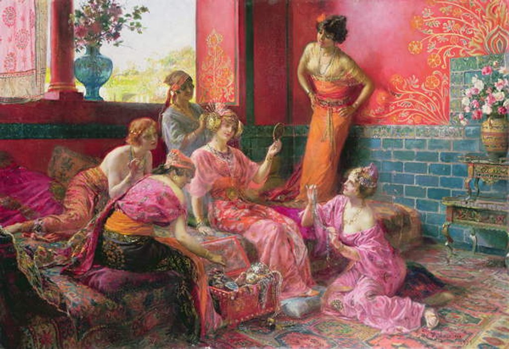 Detail of The Daughters of the Harem, 1921 by Georges Marie Rochegrosse