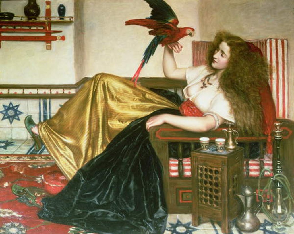 Detail of The Lady of the Tootni-Nameh, or The Legend of the Parrot by Valentine Cameron Prinsep