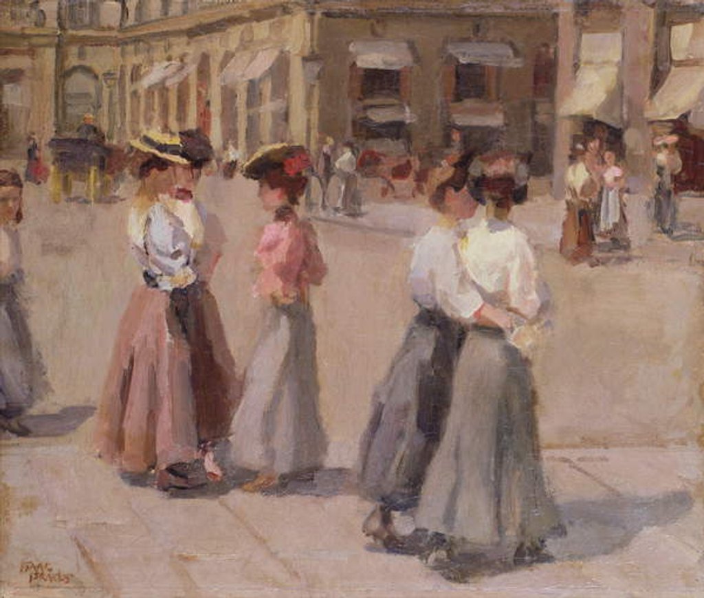 Detail of An Afternoon Stroll by Isaac Israels