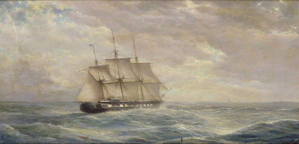Detail of British Ship on the High Seas, 1876 by Isaac Walter Jenner