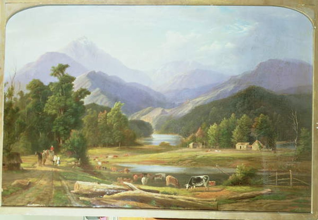 Detail of New Zealand Landscape, 1872 by Ebenezer Wake Cook