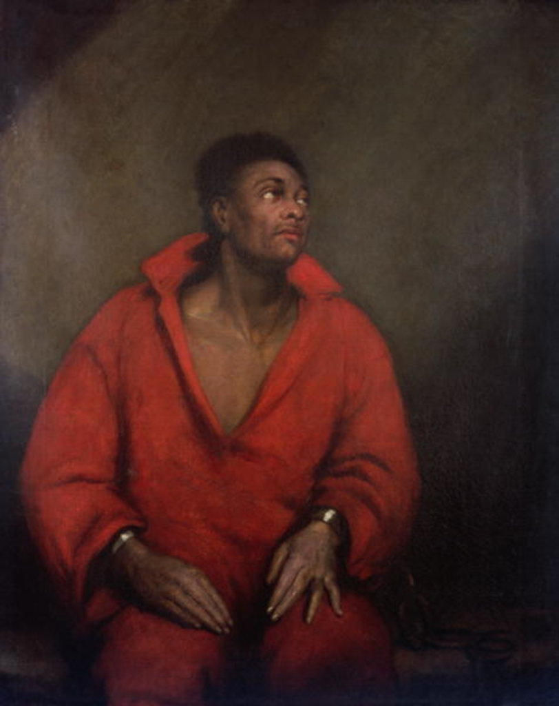 Detail of Portrait of a Slave in Chains by English School