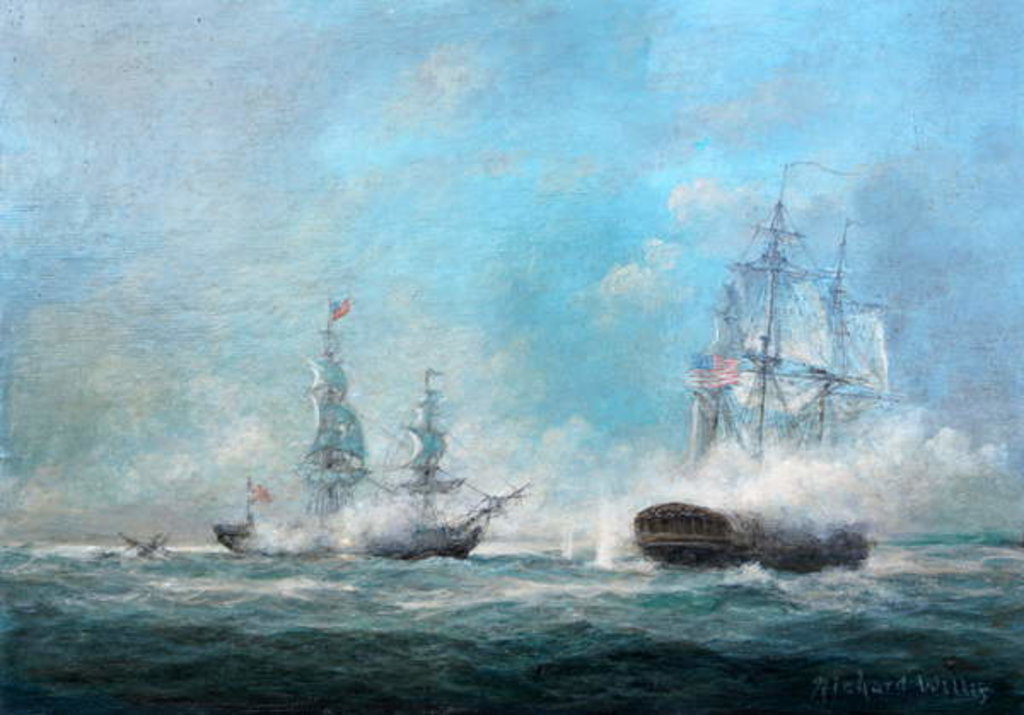 Detail of Engagement Between the Macedonian and United States 1812 by Richard Willis