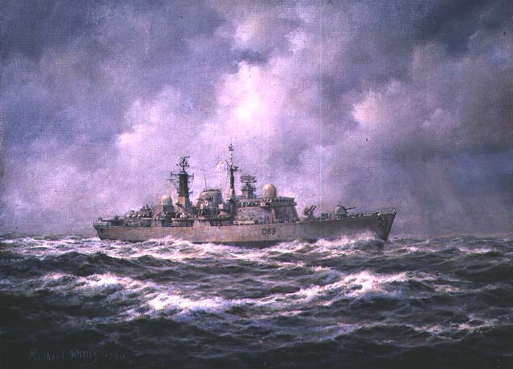 Detail of H.M.S. 'Exeter' at Sea, 1990 by Richard Willis