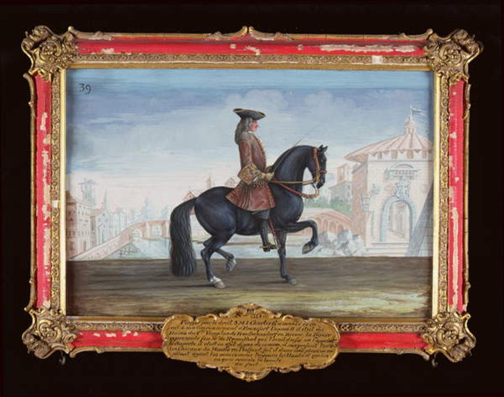 Detail of No. 39 'Le Superbe', a horse of the Spanish Riding School performing a dressage movement called a 'Piaffe' by Baron Reis d' Eisenberg