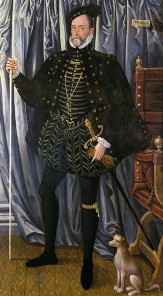 Detail of The 1st Earl of Pembroke by Hans Eworth or Ewoutsz
