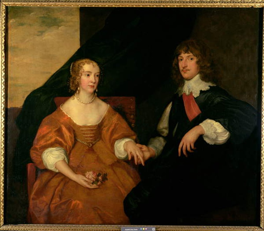 Detail of The Earl and Countess of Bedford by Anthony van Dyck