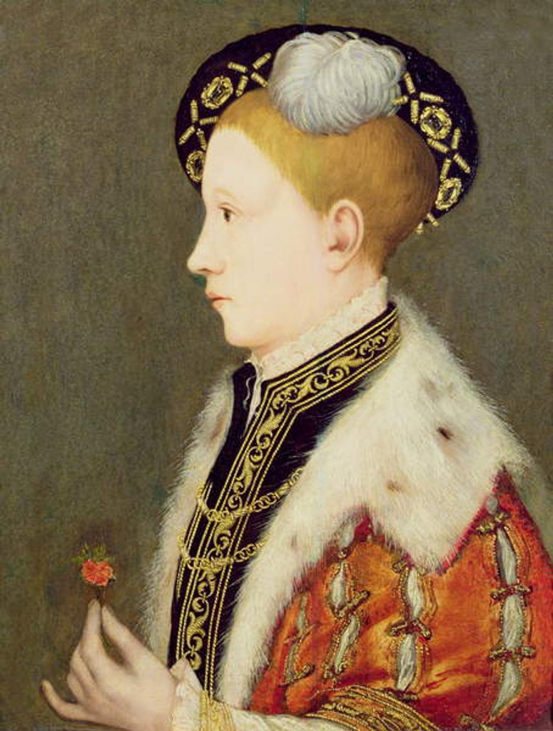 Detail of King Edward VI by The Younger Hans (school of) Holbein