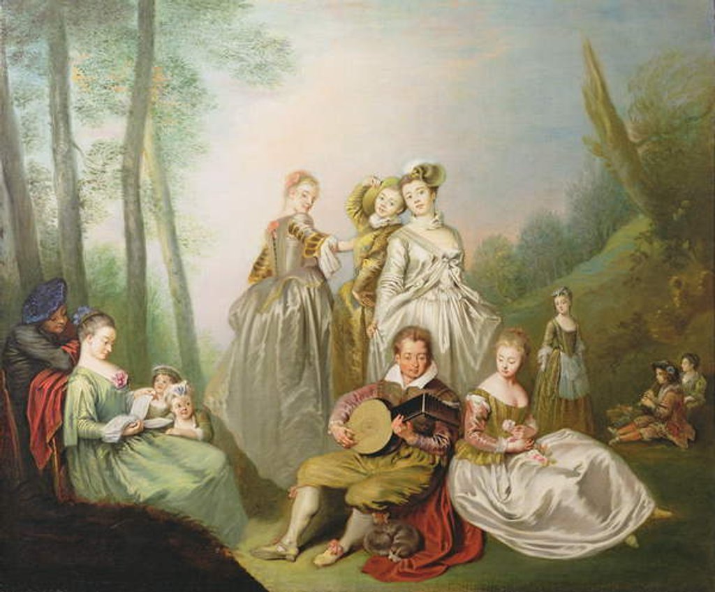 Detail of A Musical Family by Philippe Mercier