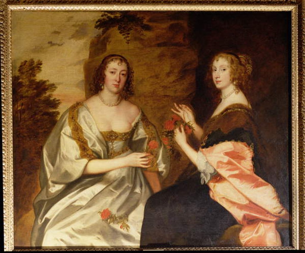 Detail of Countess of Morton and Mrs. Killigrew by Anthony van Dyck