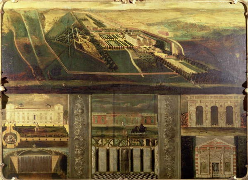 Detail of Topographical view of Wilton House by Leendert or Leonard Knijff