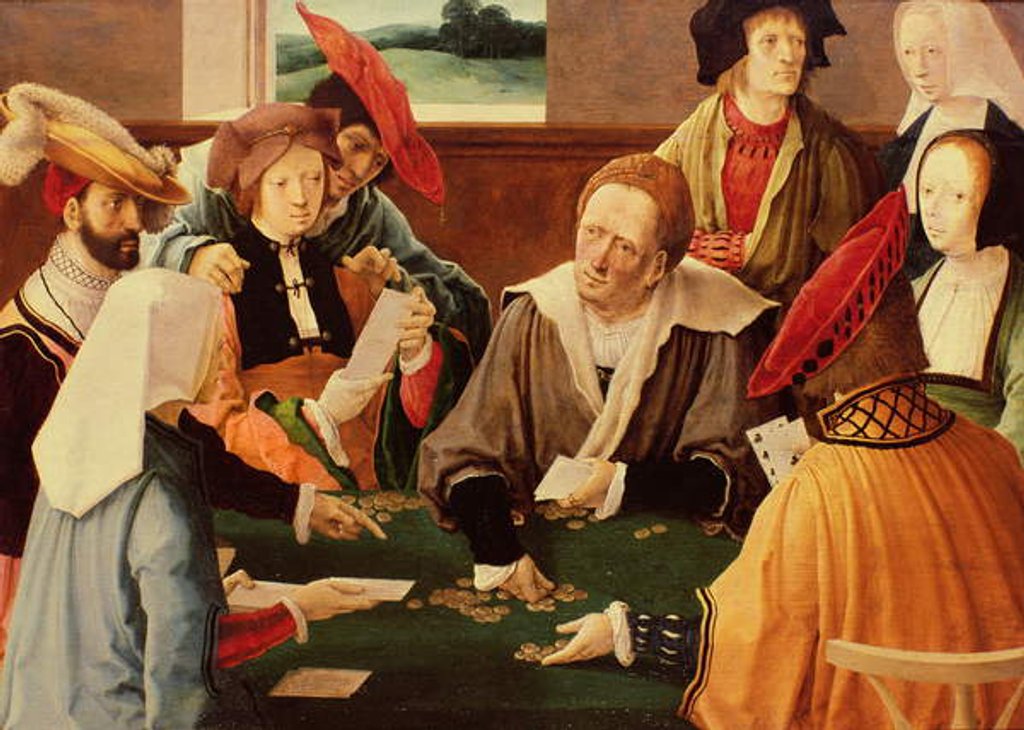 Detail of The Card Players by Lucas van Leyden