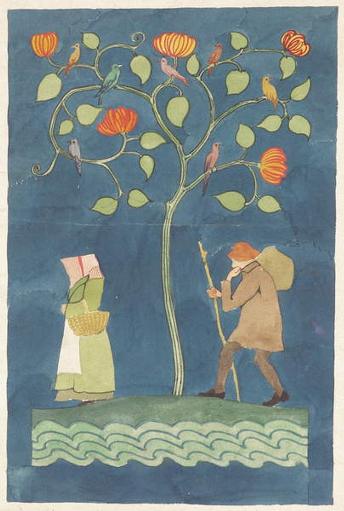 Detail of Peasants and the Flowering Tree by Charles Francis Annesley Voysey