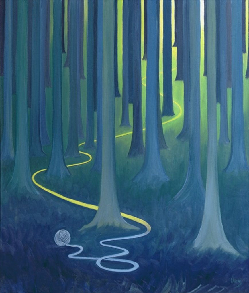 Detail of Our daily duties are like a golden string that shows us God's will and leads us to Heaven, 2001 by Elizabeth Wang