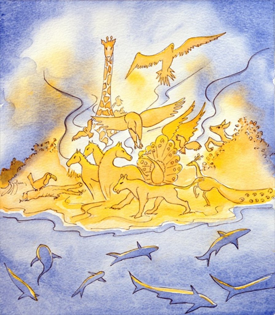 Detail of God saw that His creation was good and He continues to care for it, 2003 by Elizabeth Wang