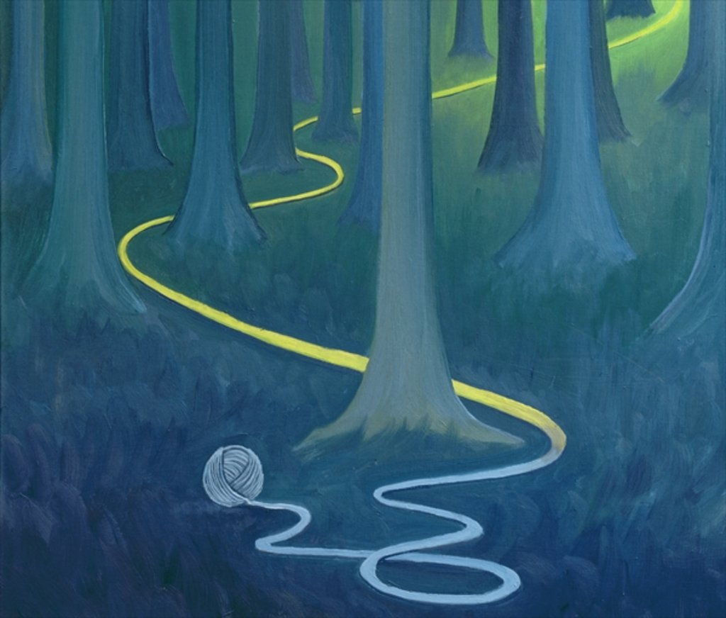 Detail of Our daily duties are like a golden string that shows us God's will and leads to Heaven, 1993 by Elizabeth Wang