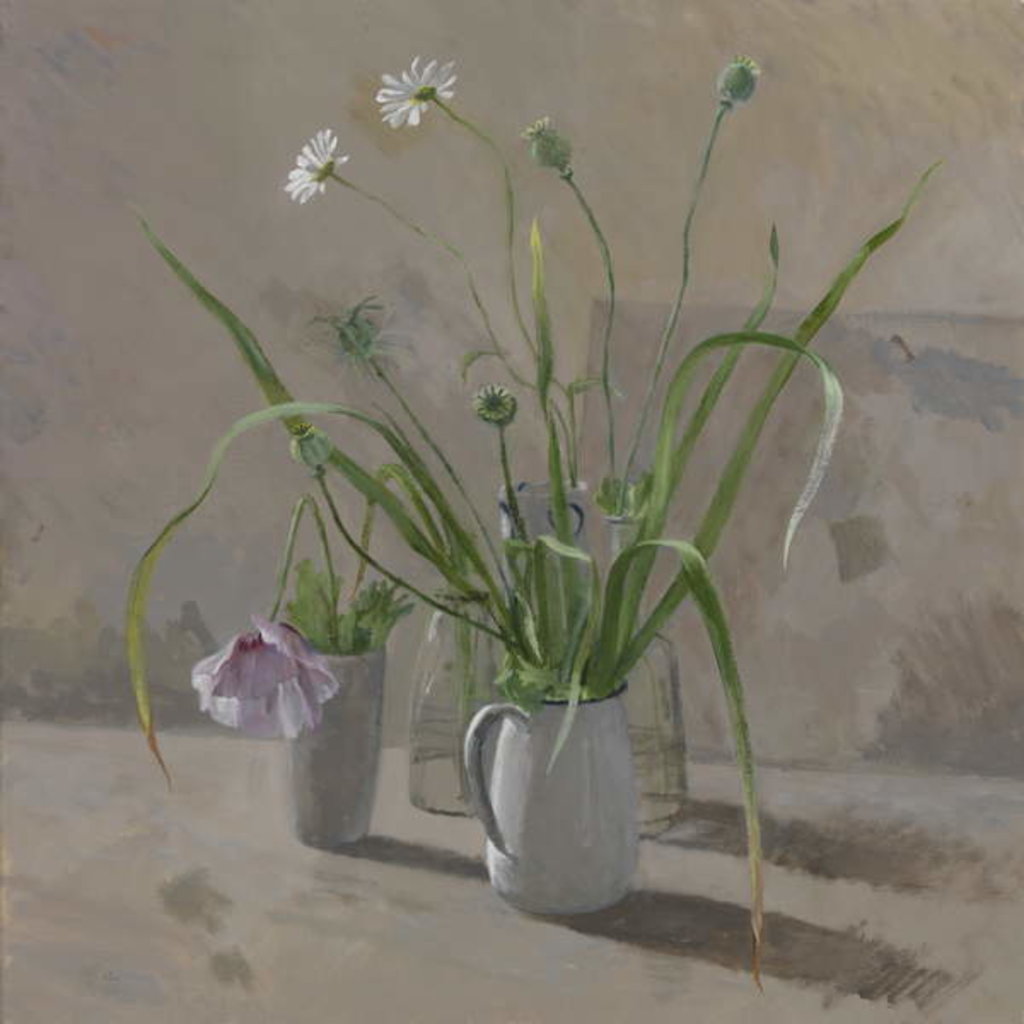 Detail of Daisies Poppies by William Packer