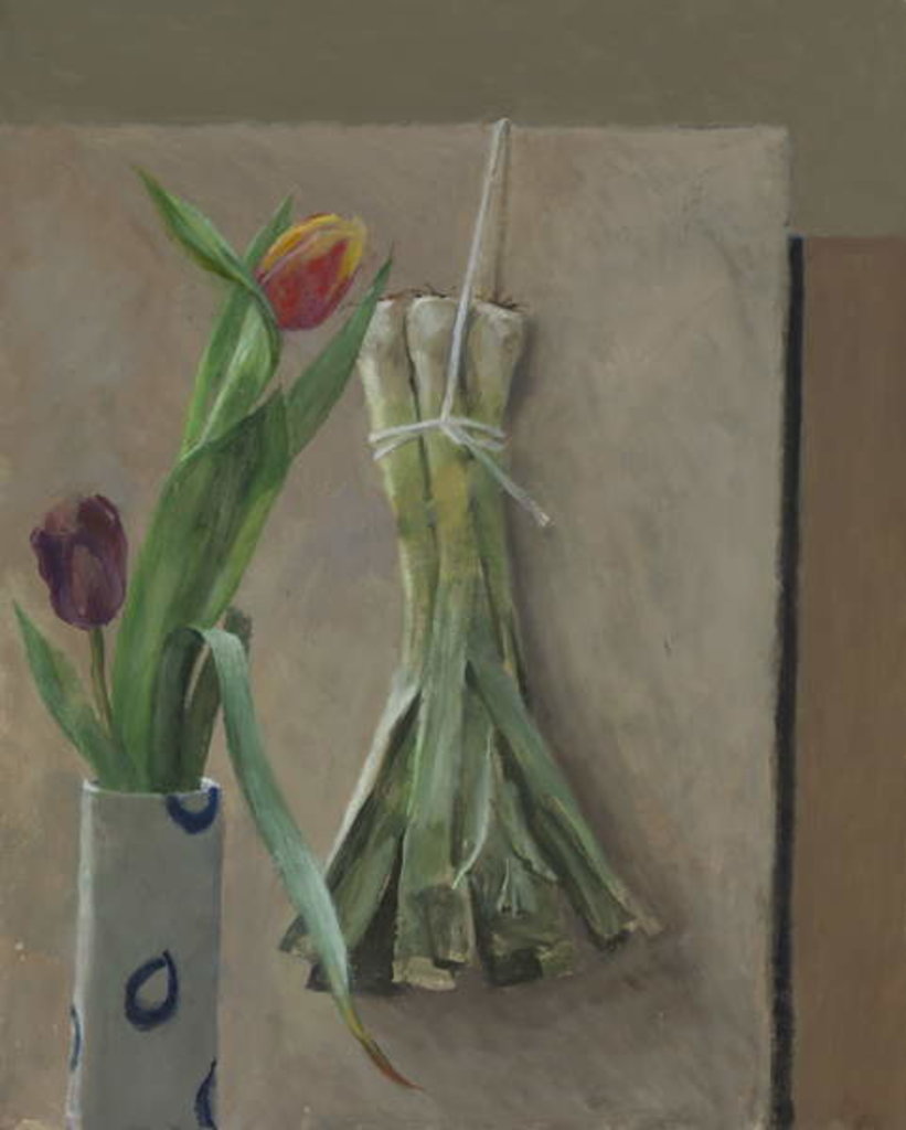 Detail of Leeks Suspended, 2014 by William Packer