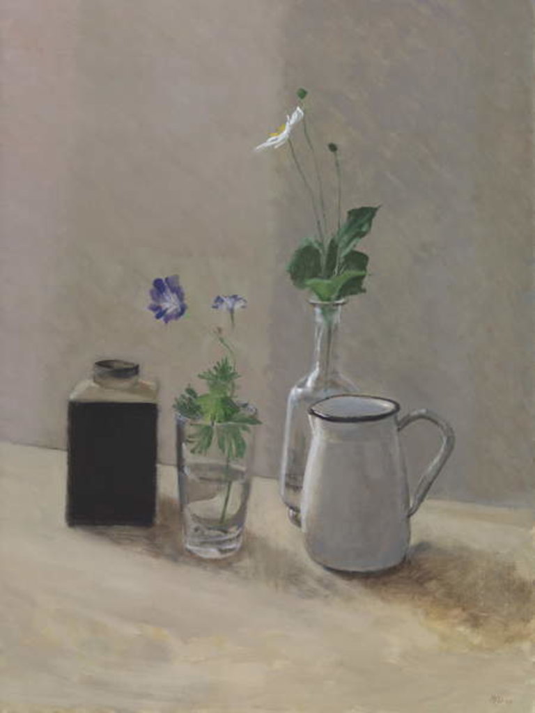 Detail of White & Blue, 2014 by William Packer