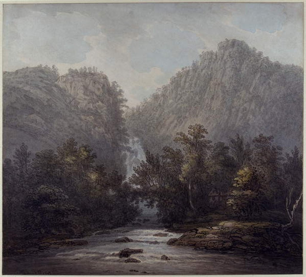 Detail of Lodore Waterfall, Westmoreland, 1785 by Joseph Farington