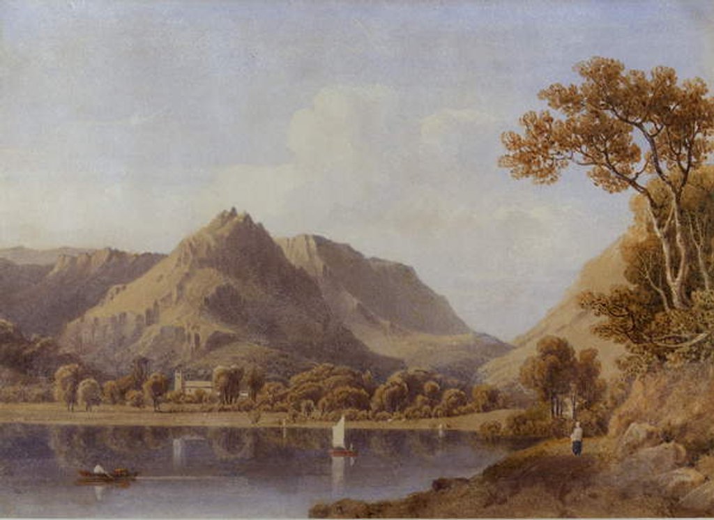 Detail of Grasmere Lake, 1830 by George Fennel Robson