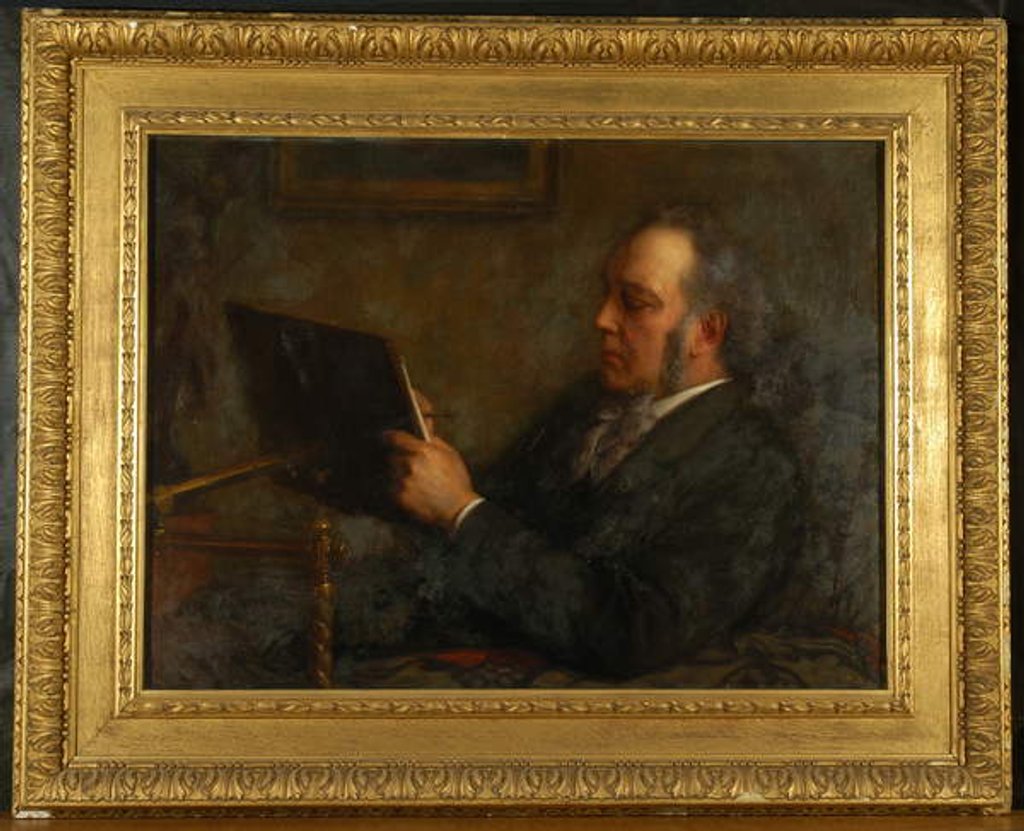 Detail of Portrait of Rev. Stopford Brooke, c.1890s by English School