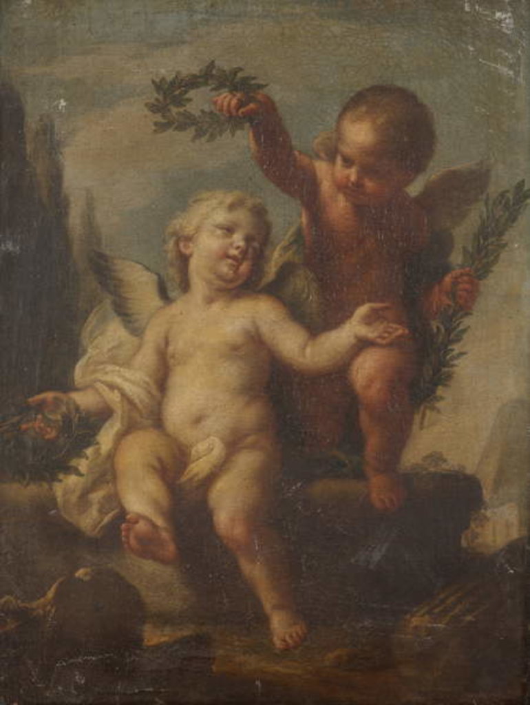 Detail of Cupids by Bernardo Arniconi