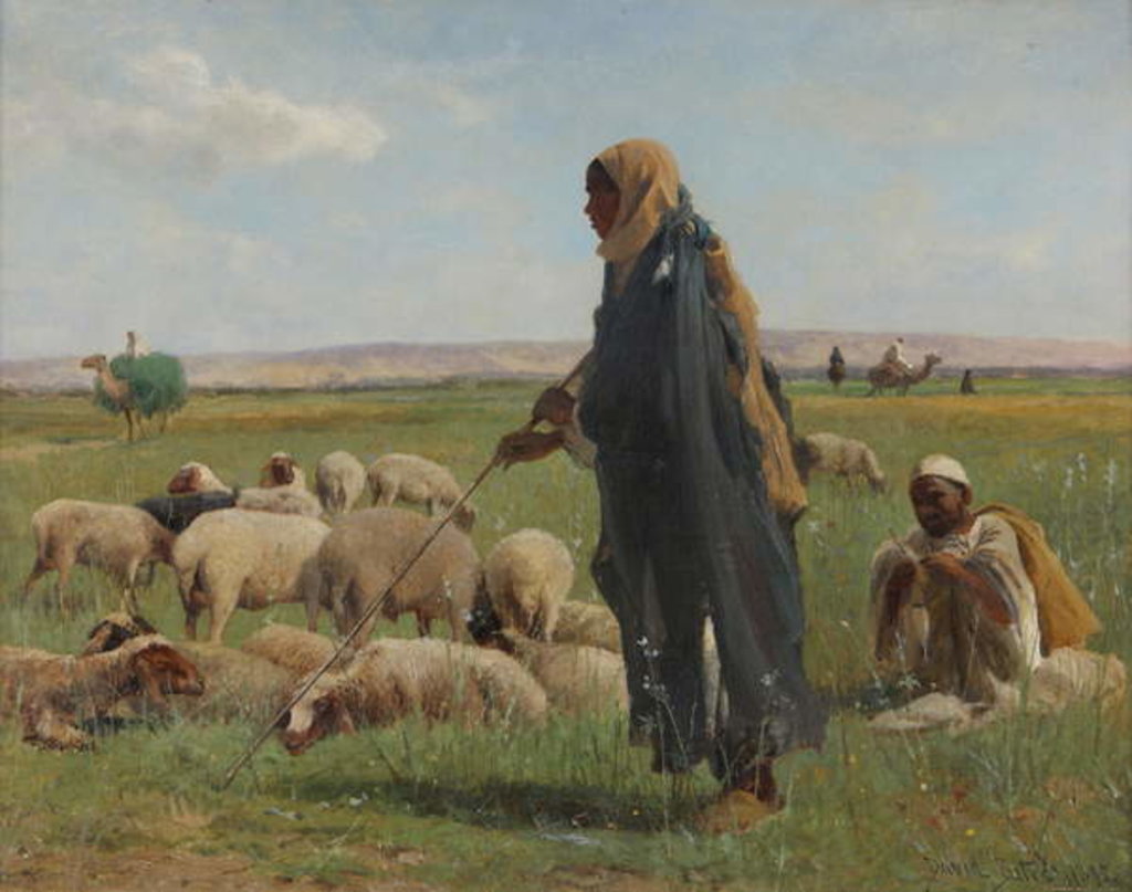 Detail of Arab Shepherds, 1892 by David Bates
