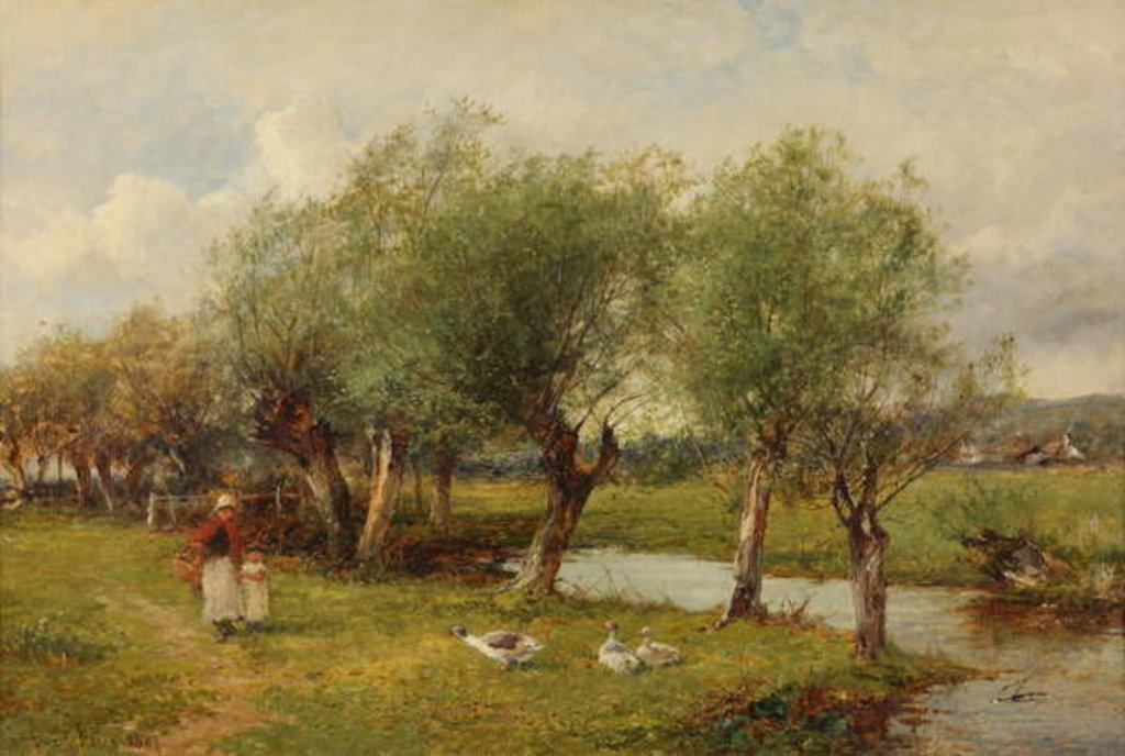 Detail of Feeding the Geese by David Bates