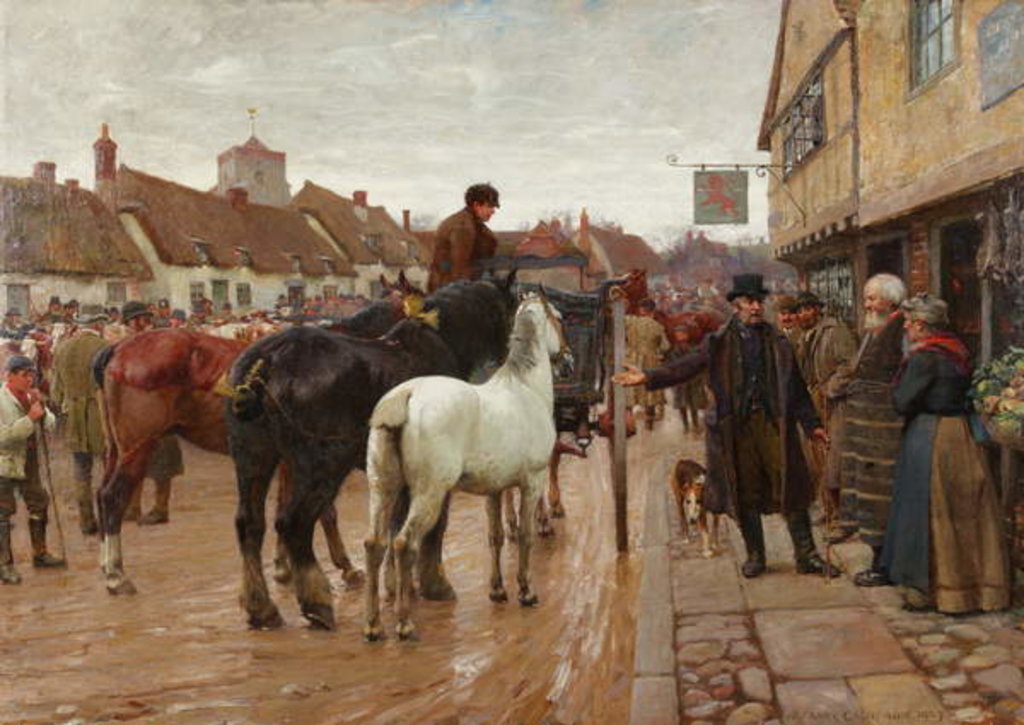 Detail of Market Day, 1907 by William Frank Calderon