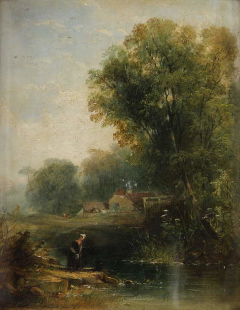 Detail of Near Battle, Kent by Thomas Creswick