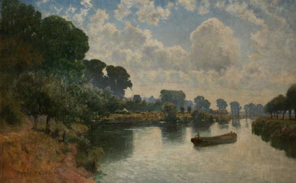 Detail of Kepax Ferry, Worcester, c.1900 by Walter Alfred Firkins