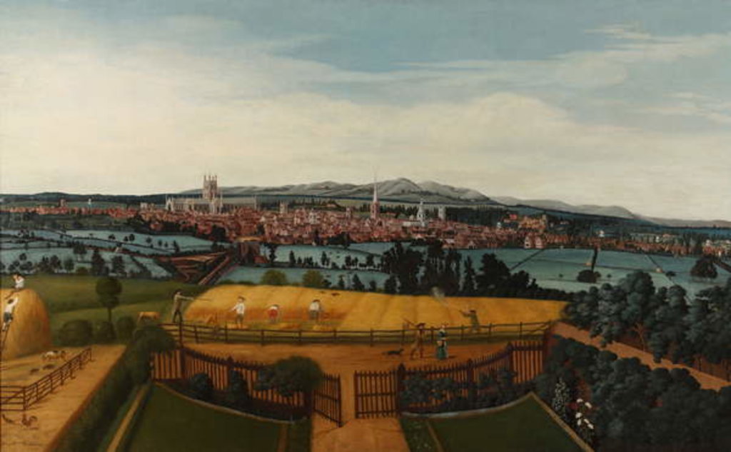 Detail of A Prospect of Worcester from the East, c.1750 by John I Harris