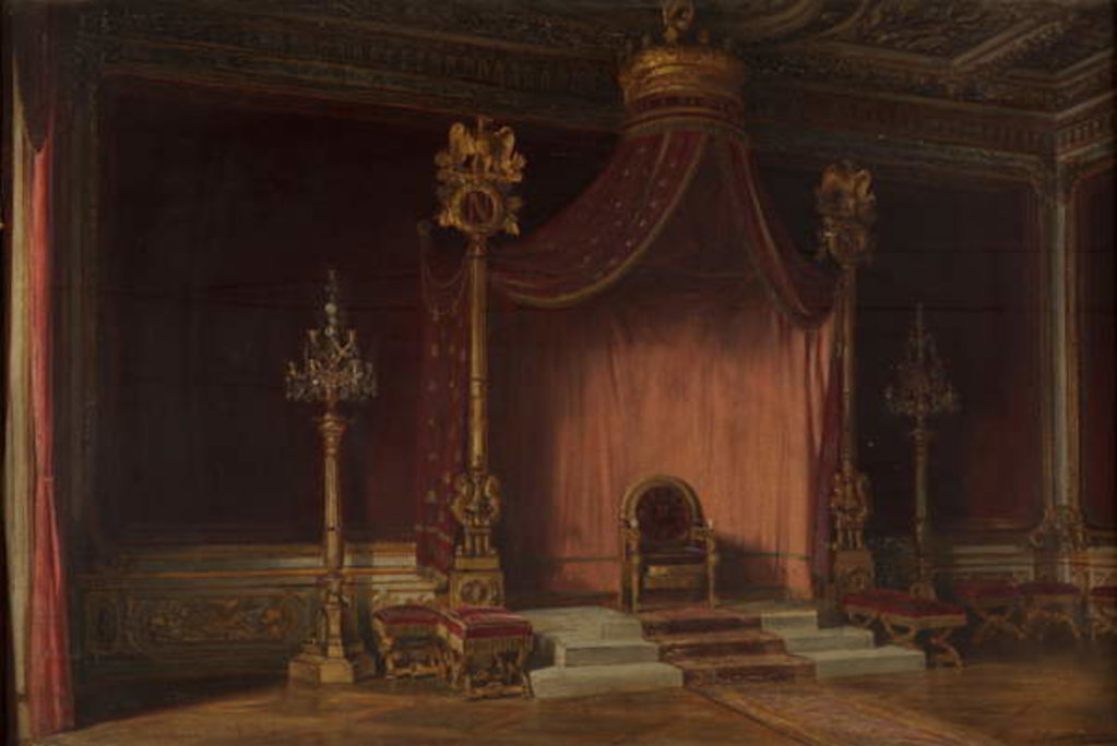 Detail of The Throne of Napolean, Palace of Fontainebleau, 1888 by John Haynes-Williams